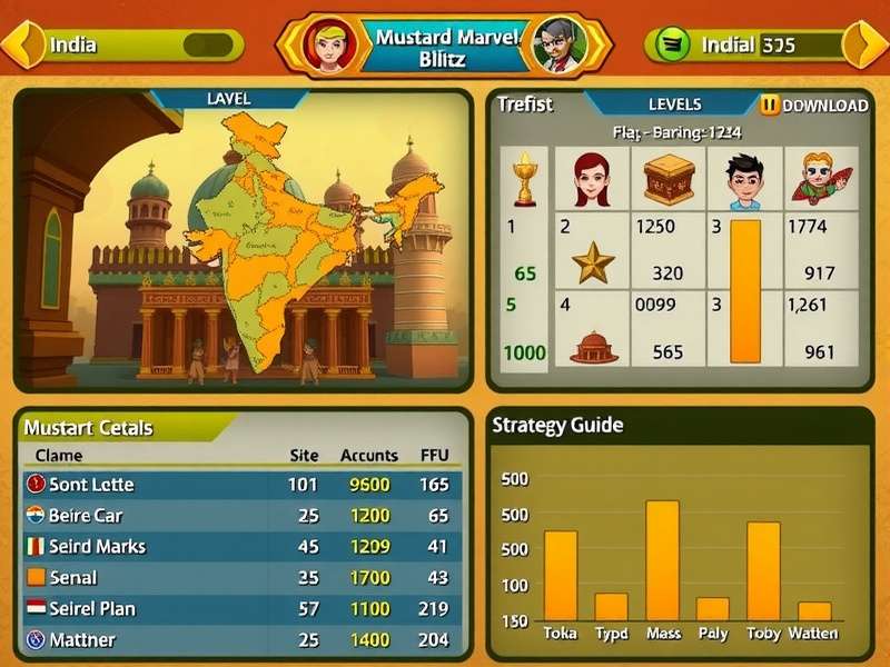 Mustard Marvel Blitz download statistics chart across Indian states